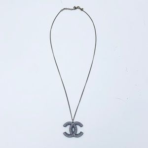 CHANEL logo necklace